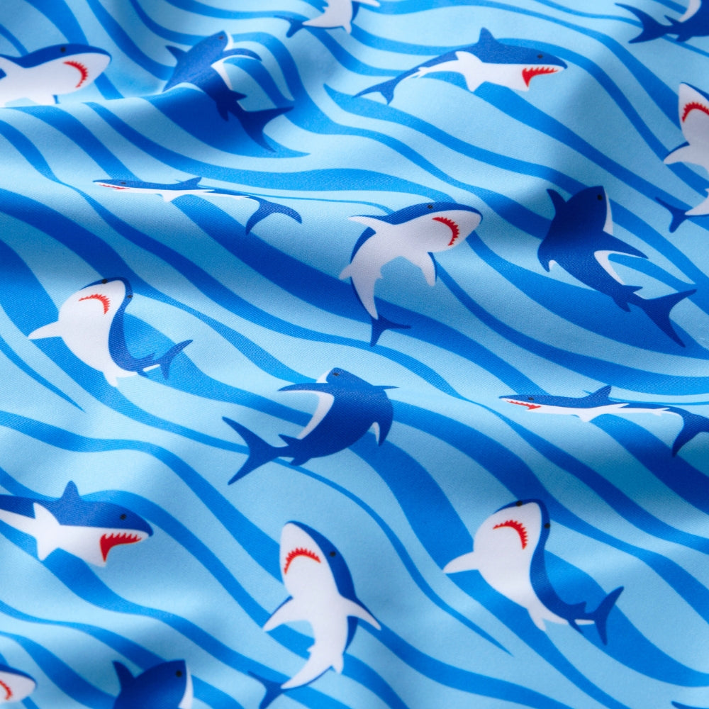 Boys UPF50 Shark Print Sunsafe Suit