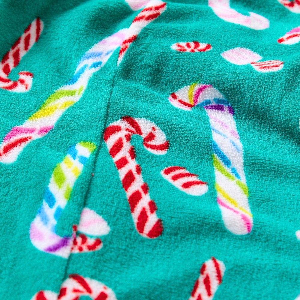 Candy Cane Print Fleece Onesie