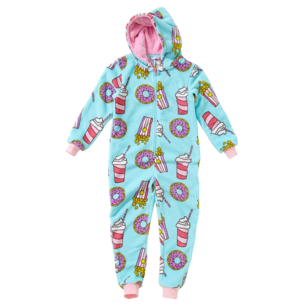 Sleepover Print Fleece Onesie (15570952651134)