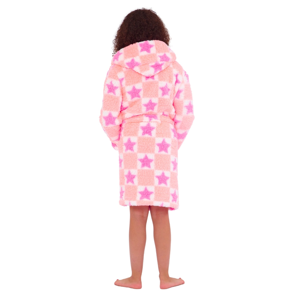 Neon Stars Teddy Fleece Gown (15570890031486)