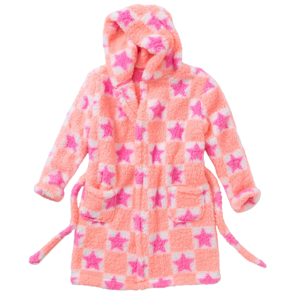 Neon Stars Teddy Fleece Gown (15570890031486)