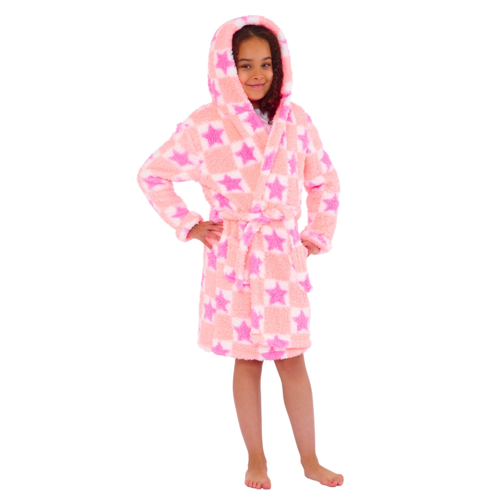 Neon Stars Teddy Fleece Gown (15570890031486)