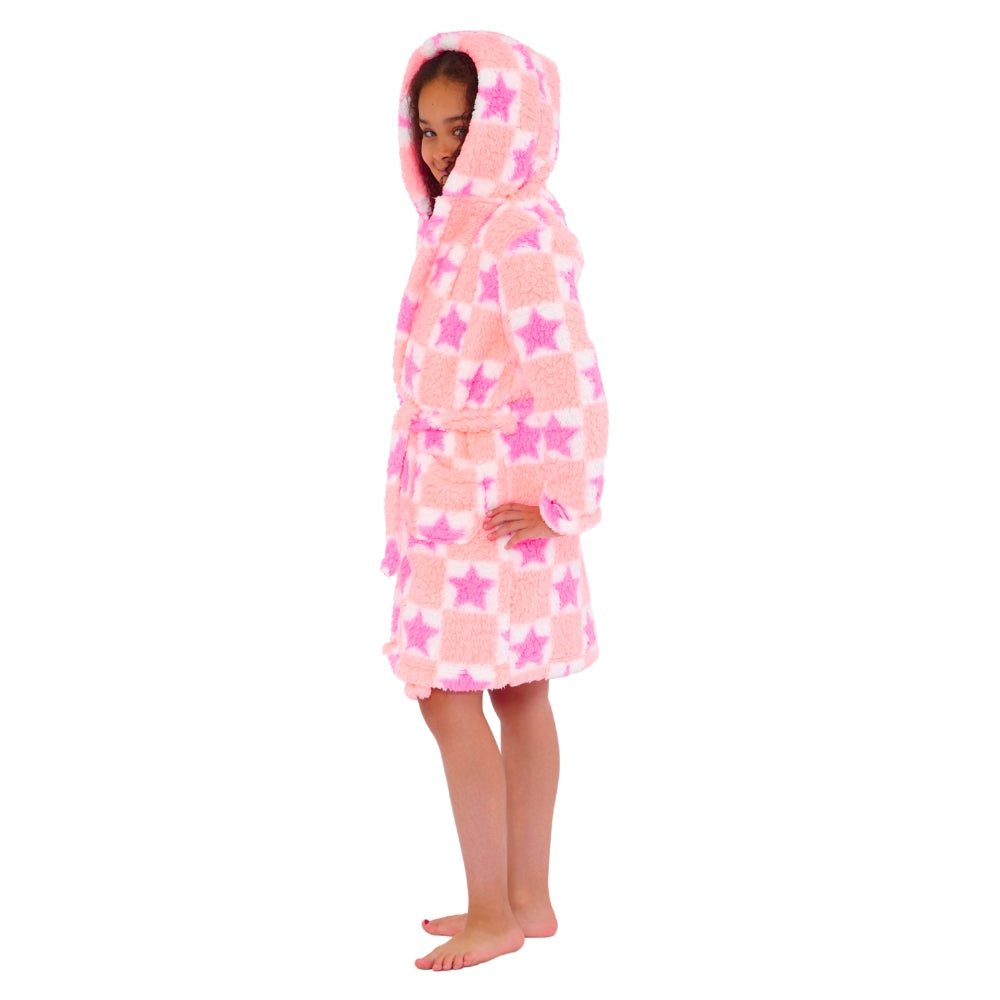 Neon Stars Teddy Fleece Gown (15570890031486)