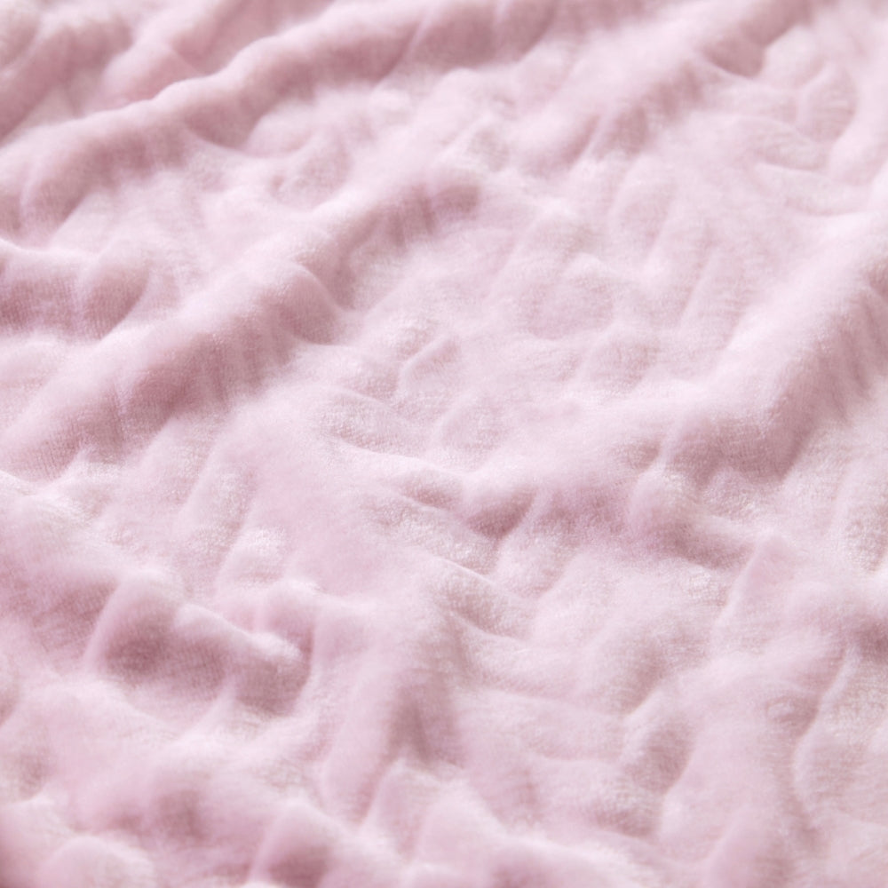 Women's Leaf Embossed Hooded Fleece Dressing Gown