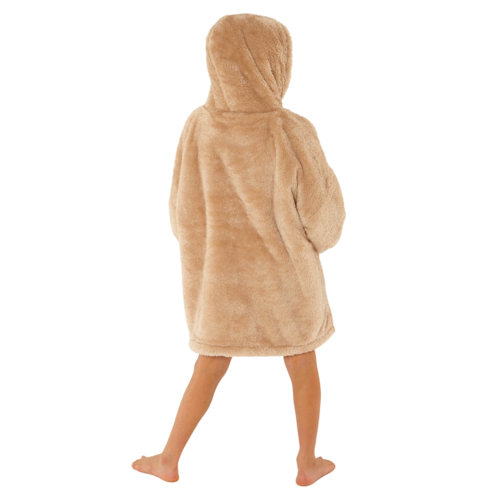 Girls Fluffy Fleece Wearable Hoodie Blanket (8159179800802)