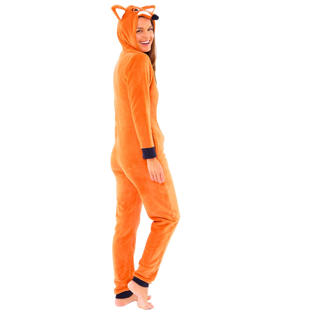 Women's Fox Fleece Onesie (8205849723106)