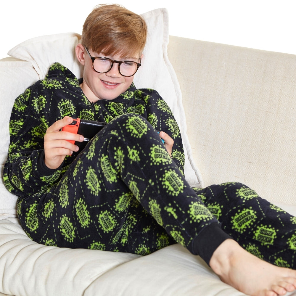 Game Over! Print Fleece Onesie (7020505497761)