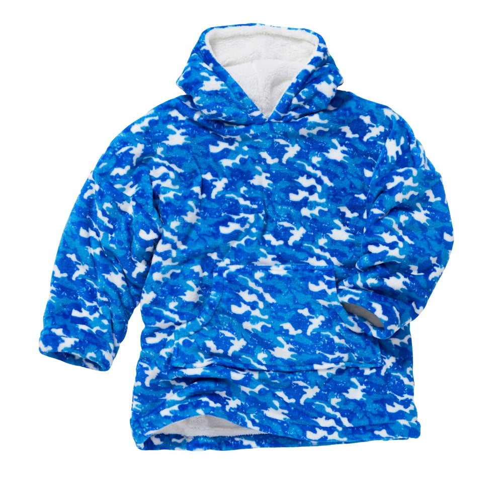 Boys Camouflage Fleece Wearable Hoodie Blanket (7104239763617)