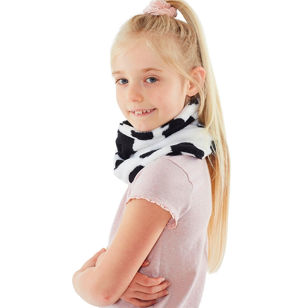 Girls Cow Fleece Neck Warmer (5788318400673)