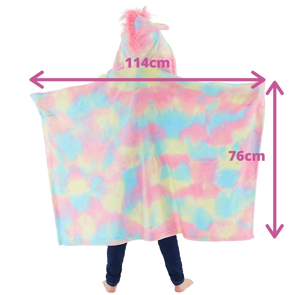 Rainbow Unicorn Hooded Cuddle Blanket (7006767874209)