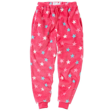 Girls Star Print Fleece Bottoms (8216528421090)