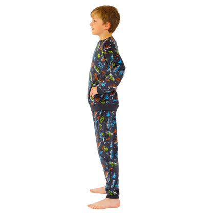 Boys Gaming Print Velour Pyjamas (14762051142014)