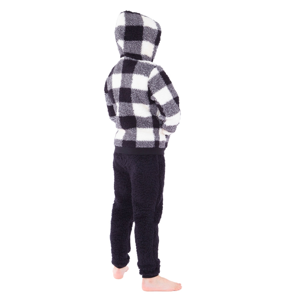Checked Teddy Fleece Lounge Set (15571316310398)