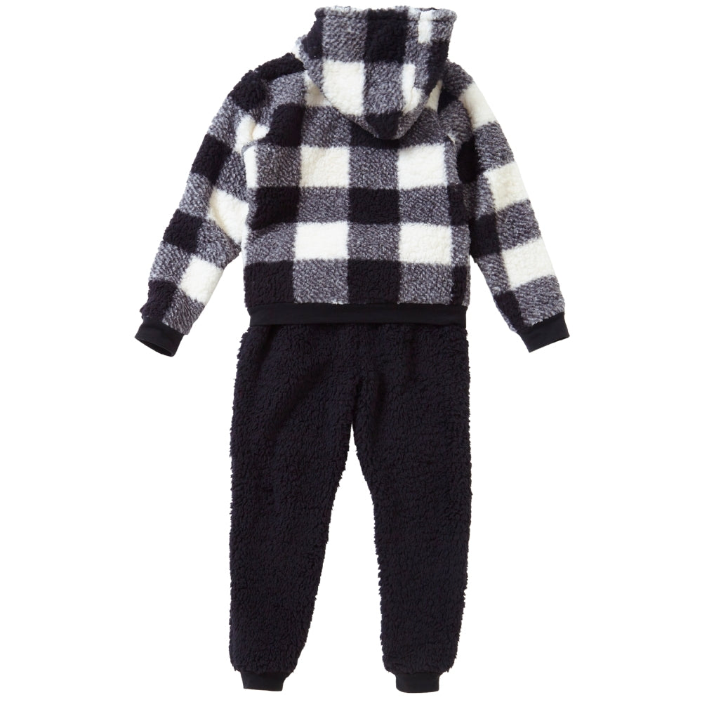 Checked Teddy Fleece Lounge Set (15571316310398)