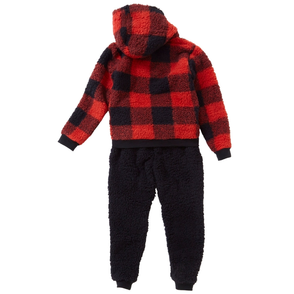 Checked Teddy Fleece Lounge Set (15571316343166)