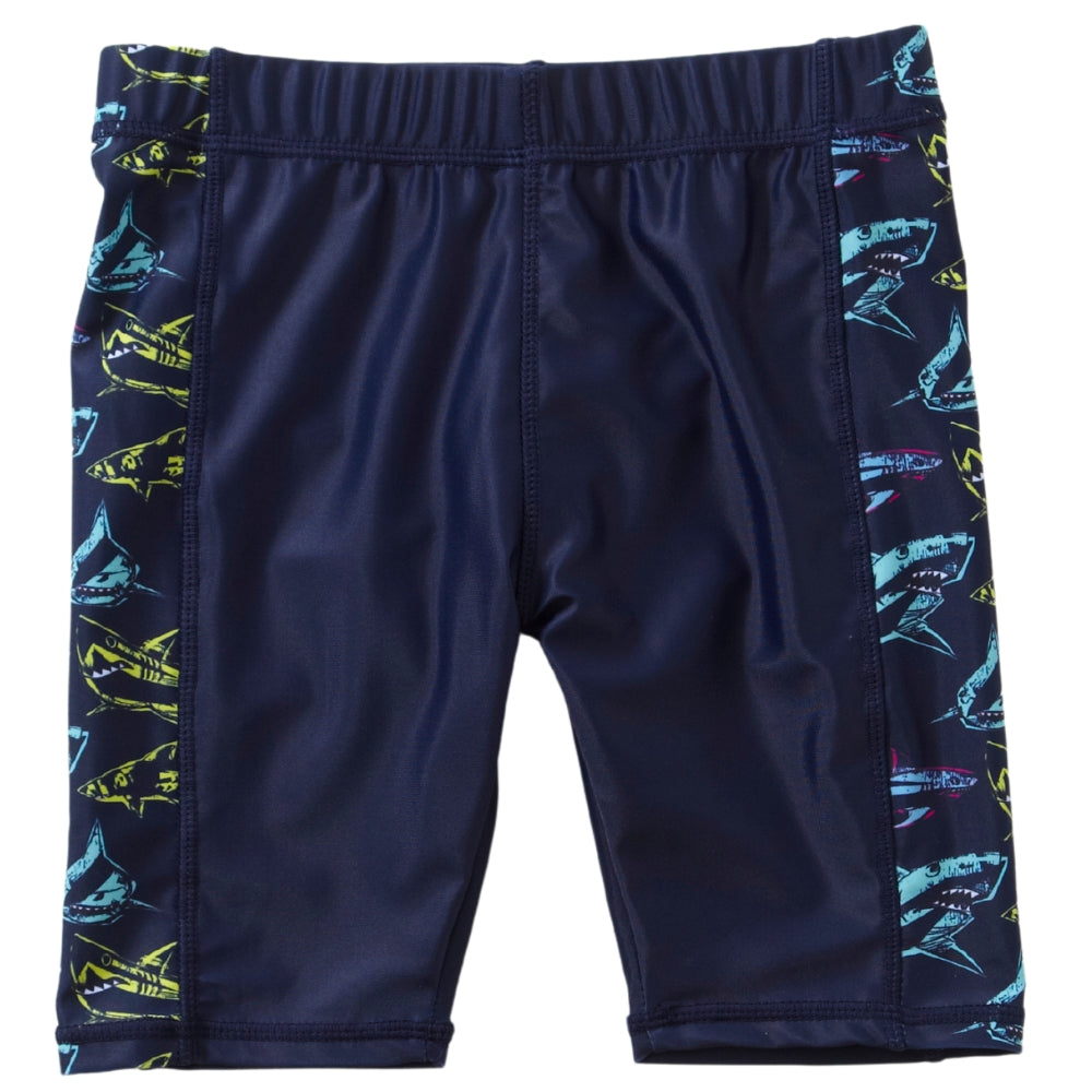 Boys Shark Print Swim Jammers