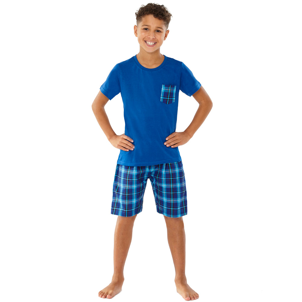 Boys Check Short Pyjamas