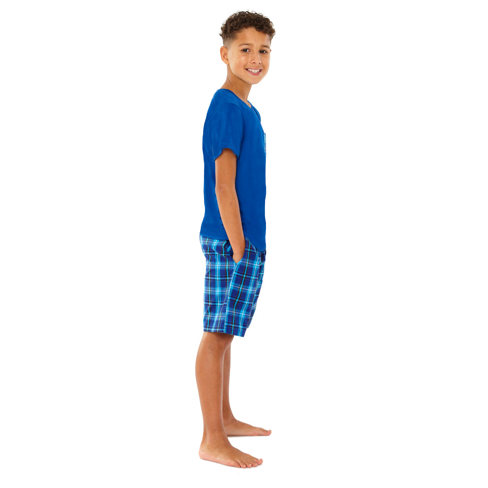 Boys Check Short Pyjamas