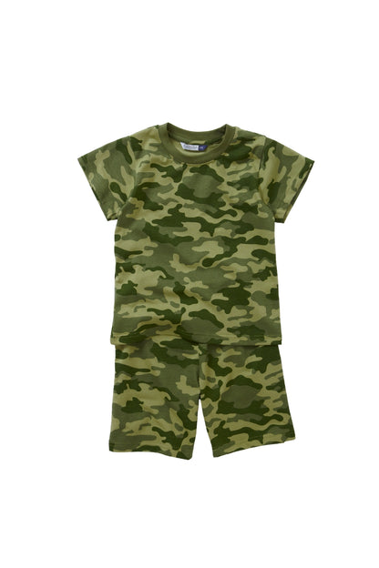 Boys 2 Pack Camo Short Pyjamas
