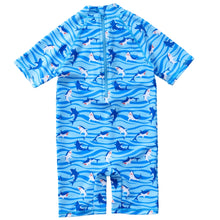 Boys UPF50 Shark Print Sunsafe Suit