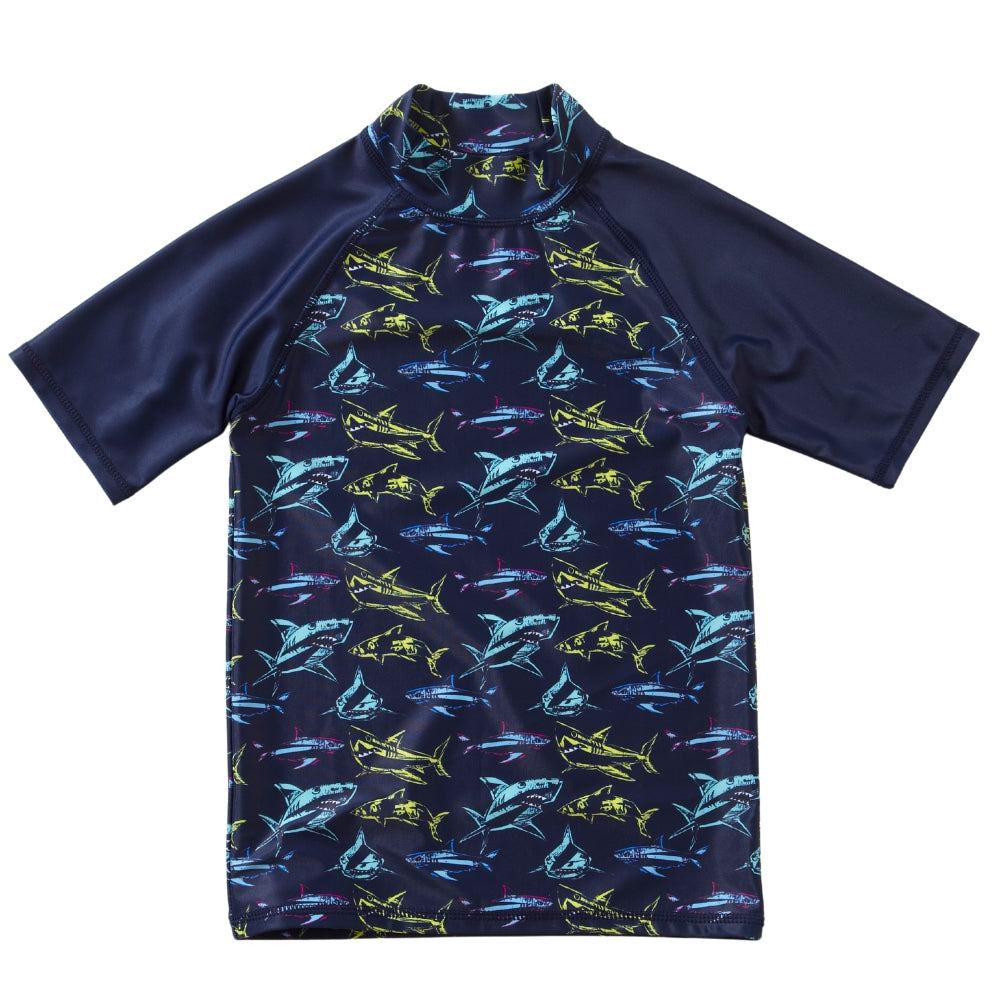 Boys Shark Rash Top
