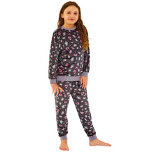 Girls Leopard Print Velour Pyjamas (14762051174782)