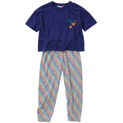 Girls Rainbow Hearts Pyjamas