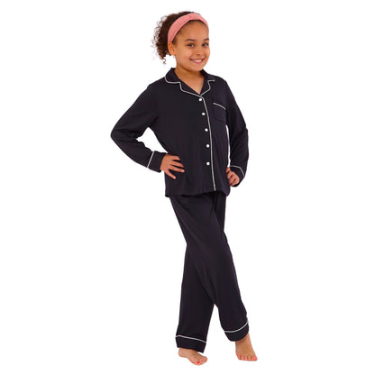 Girls Soft Touch Piped Pyjamas (15592033583486)
