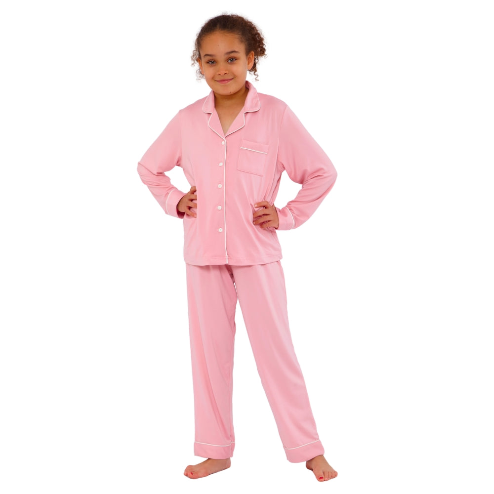 Girls Soft Touch Piped Pyjamas (15592033550718)