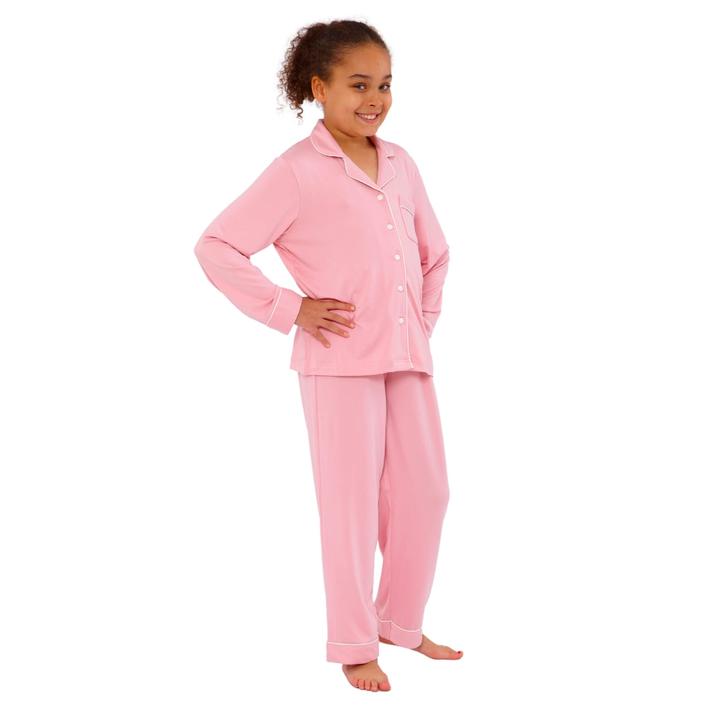 Girls Soft Touch Piped Pyjamas (15592033550718)