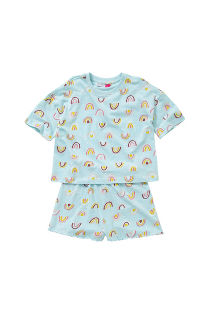 Girls Rainbows Print Short Pyjamas