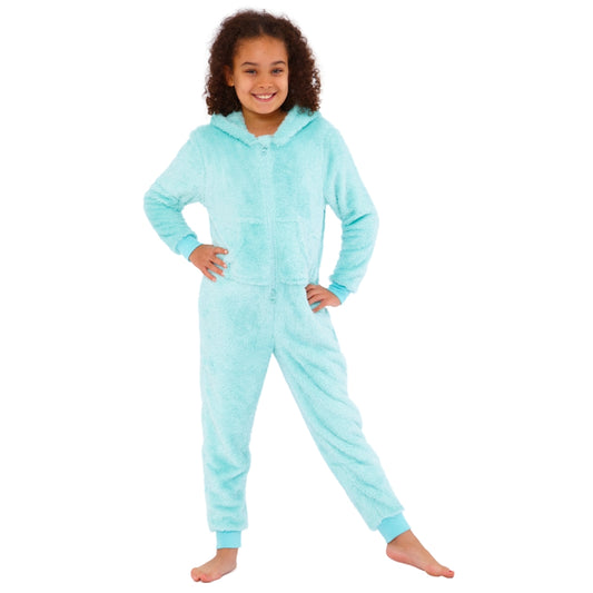 Green Fluffy Fleece Onesie (15571089523070)