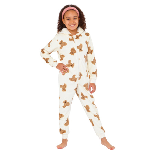 Girls Teddy Bear Print Onesie (15570952520062)
