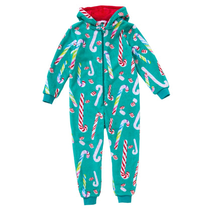 Girls Candy Cane Print Onesie