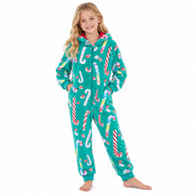 Candy Cane Print Fleece Onesie