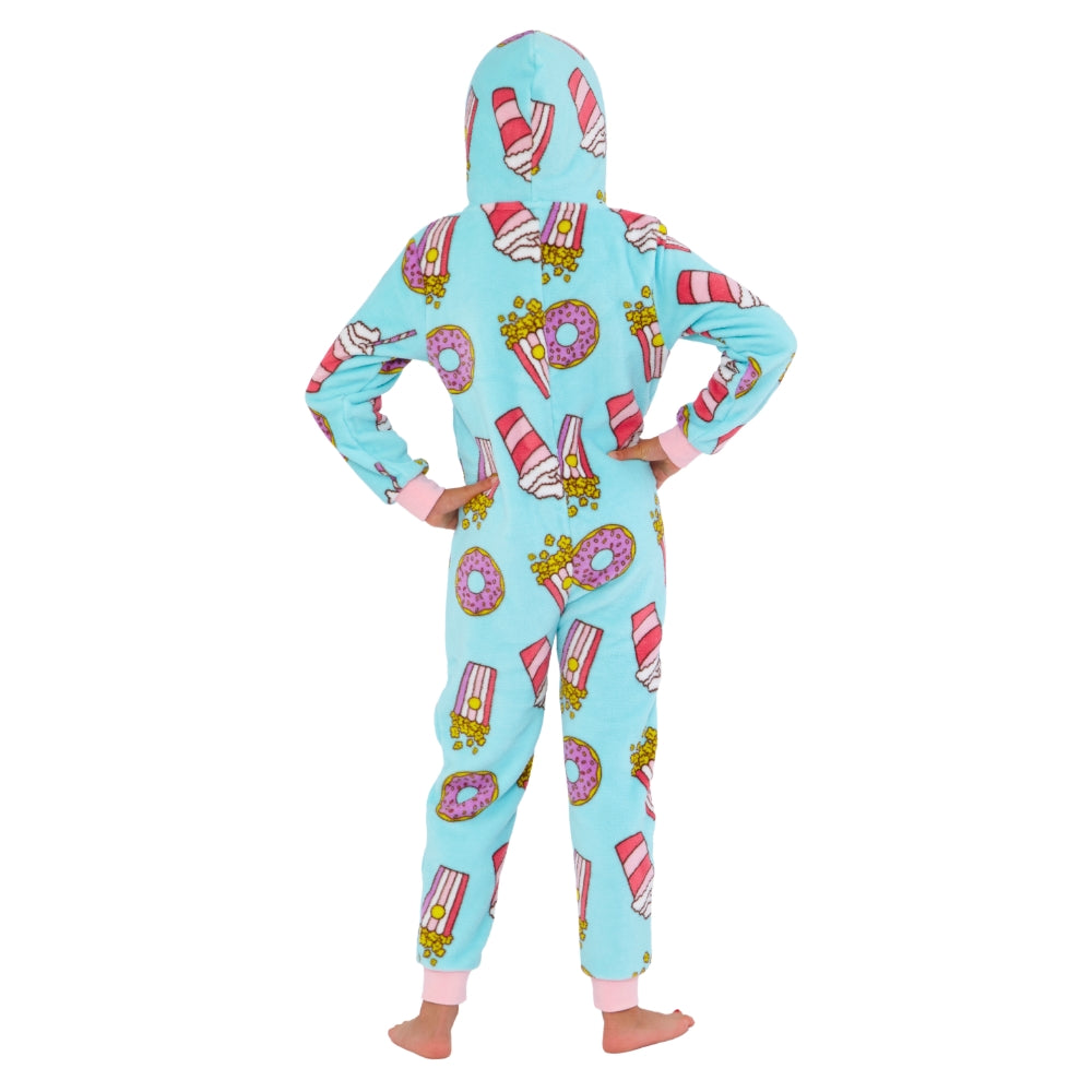 Sleepover Print Fleece Onesie (15570952651134)