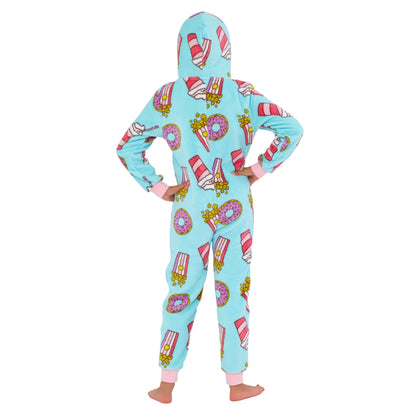 Sleepover Print Fleece Onesie (15570952651134)
