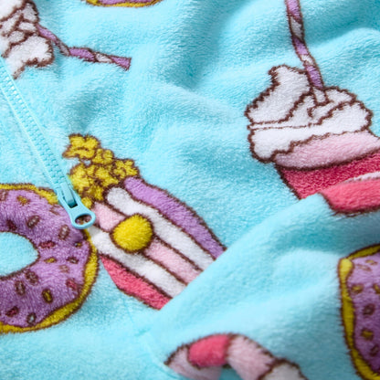 Sleepover Print Fleece Gown (15570890260862)