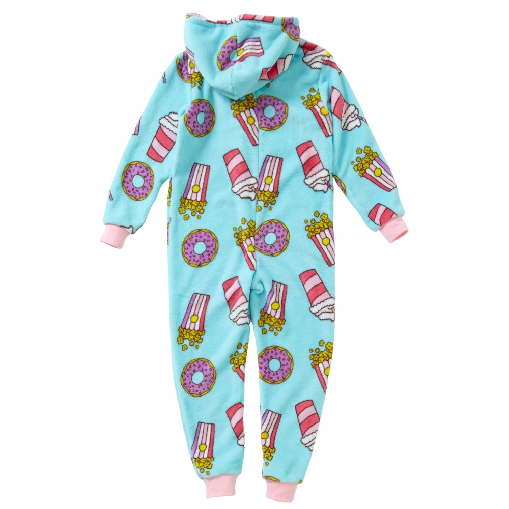 Sleepover Print Fleece Onesie (15570952651134)