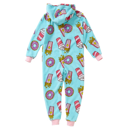 Sleepover Print Fleece Onesie (15570952651134)