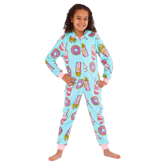 Sleepover Print Fleece Onesie (15570952651134)