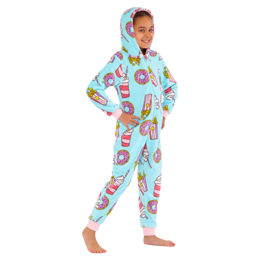 Sleepover Print Fleece Onesie (15570952651134)