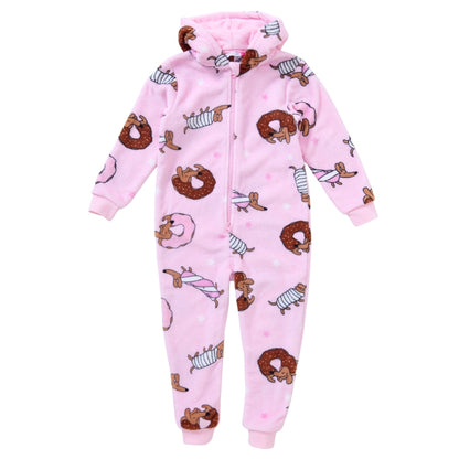 Girls Dog Doughnut Print Onesie