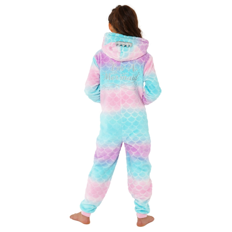 Mermaid Ombre Fleece Onesie (8159213158626)