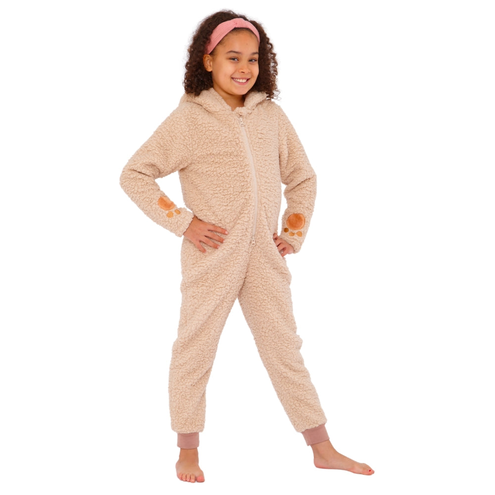 Shaggy Teddy Bear Fleece Onesie (15571114623358)