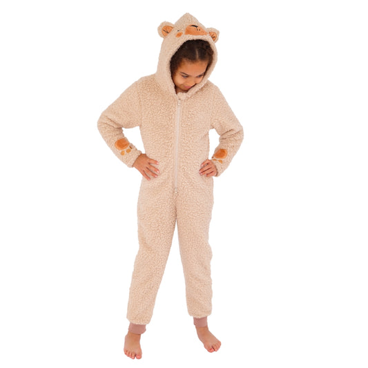 Shaggy Teddy Bear Fleece Onesie (15571114623358)