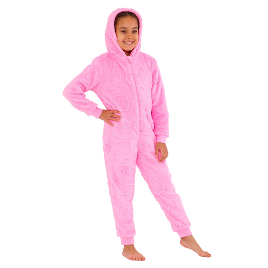 Girls Jacquard Hearts Embossed Onesie (15571099910526)