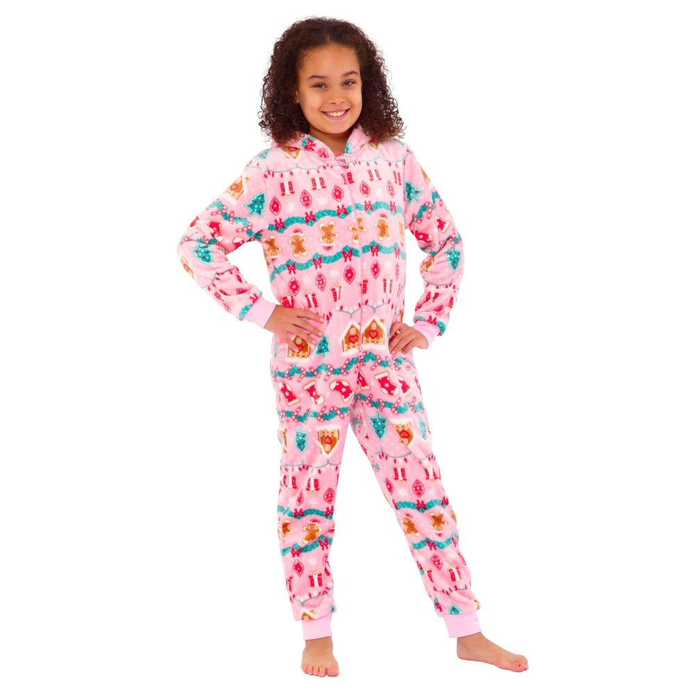 Girls Gingerbread Print Onesie (15570952749438)