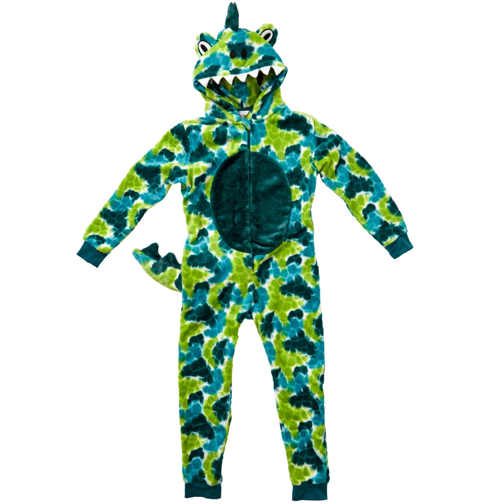 Green Dinosaur Fleece Onesie
