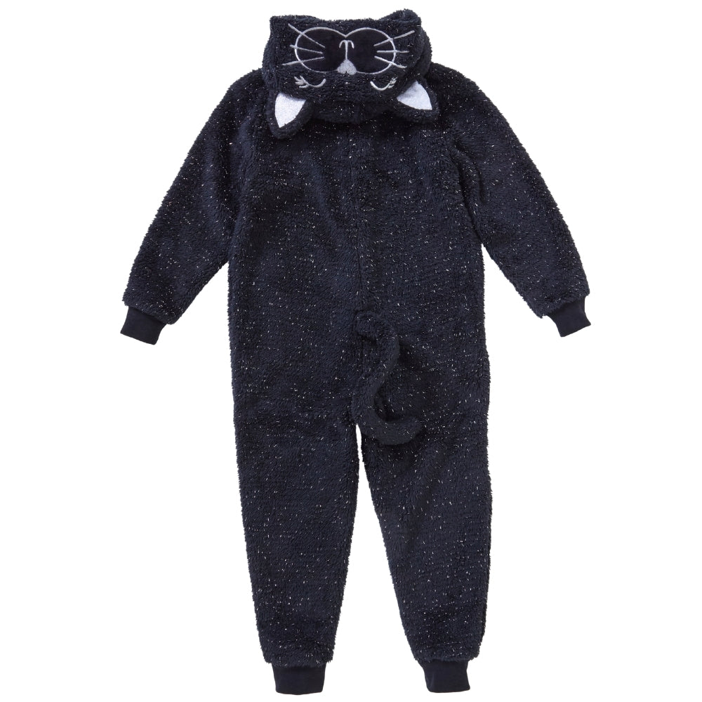 Black Cat Fleece Onesie